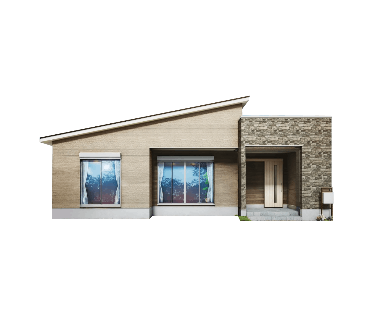 line up house happy wood